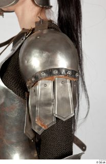  Photos Medieval Knight in plate armor 13 Medieval clothing Medieval knight brown gambeson chest armor upper body 0005.jpg